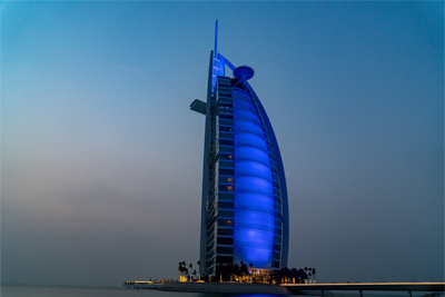 Evening View Of Burj Al Arab | 90 Days Multiple Entry Visa Service From Flyon